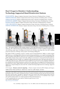 Preview of Don’t Forget to Disinfect: Understanding Technology-Supported Hand Disinfection Stations