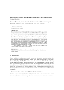 Preview of Identifying Users by Their Hand Tracking Data in Augmented and Virtual Reality