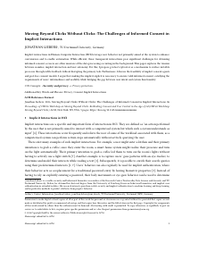 Preview of Moving Beyond Clicks Without Clicks: The Challenges of Informed Consent in Implicit Interactions