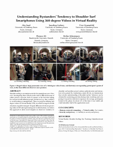 Preview of Understanding Bystanders’ Tendency to Shoulder Surf Smartphones Using 360-degree Videos in Virtual Reality