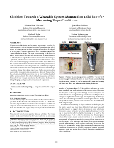 Preview of Skiables: Towards a Wearable System Mounted on a Ski Boot for Measuring Slope Conditions